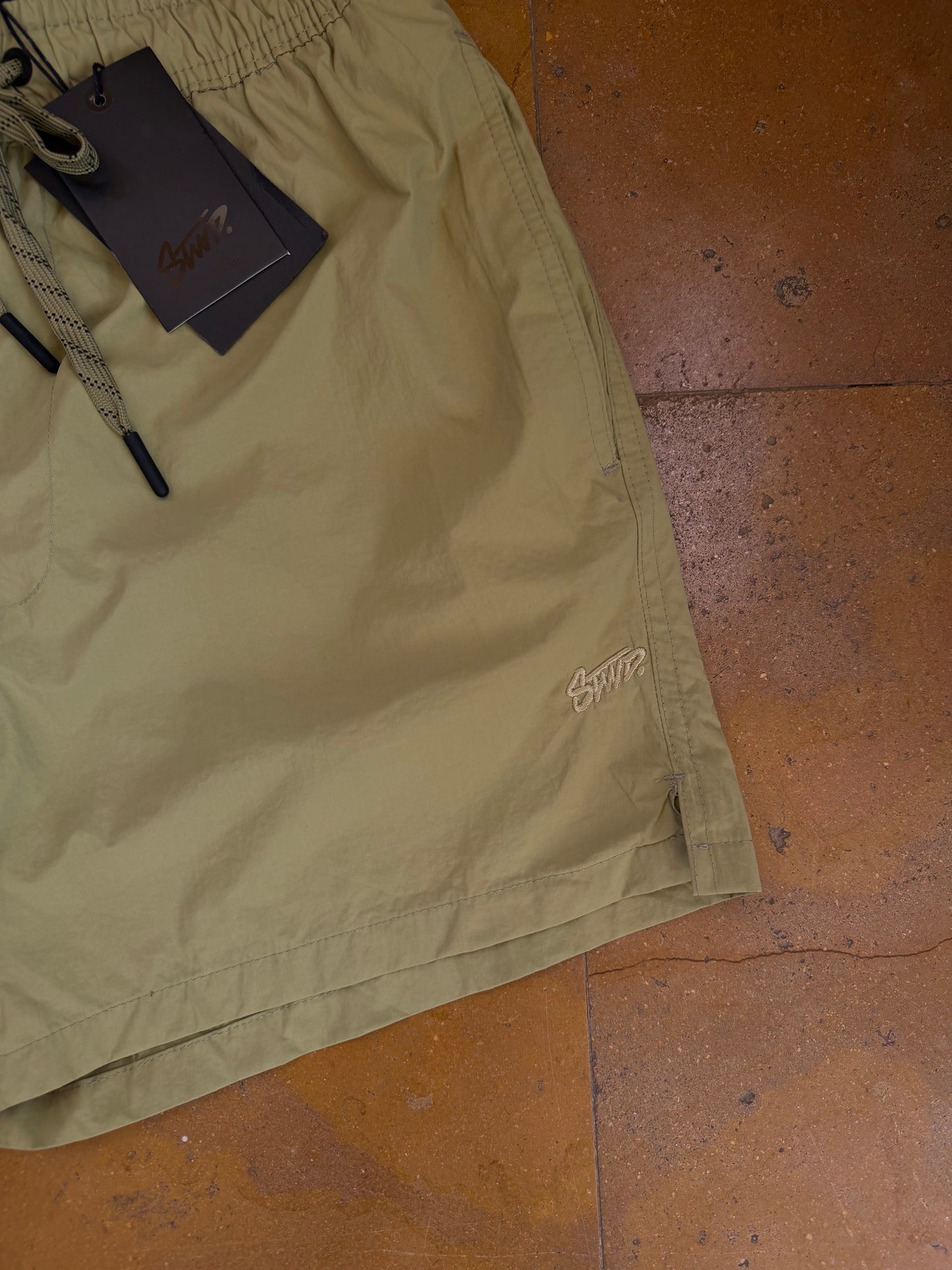 Stwd ( PULL&BEAR) Original Men Swimsuit In Olive 115
