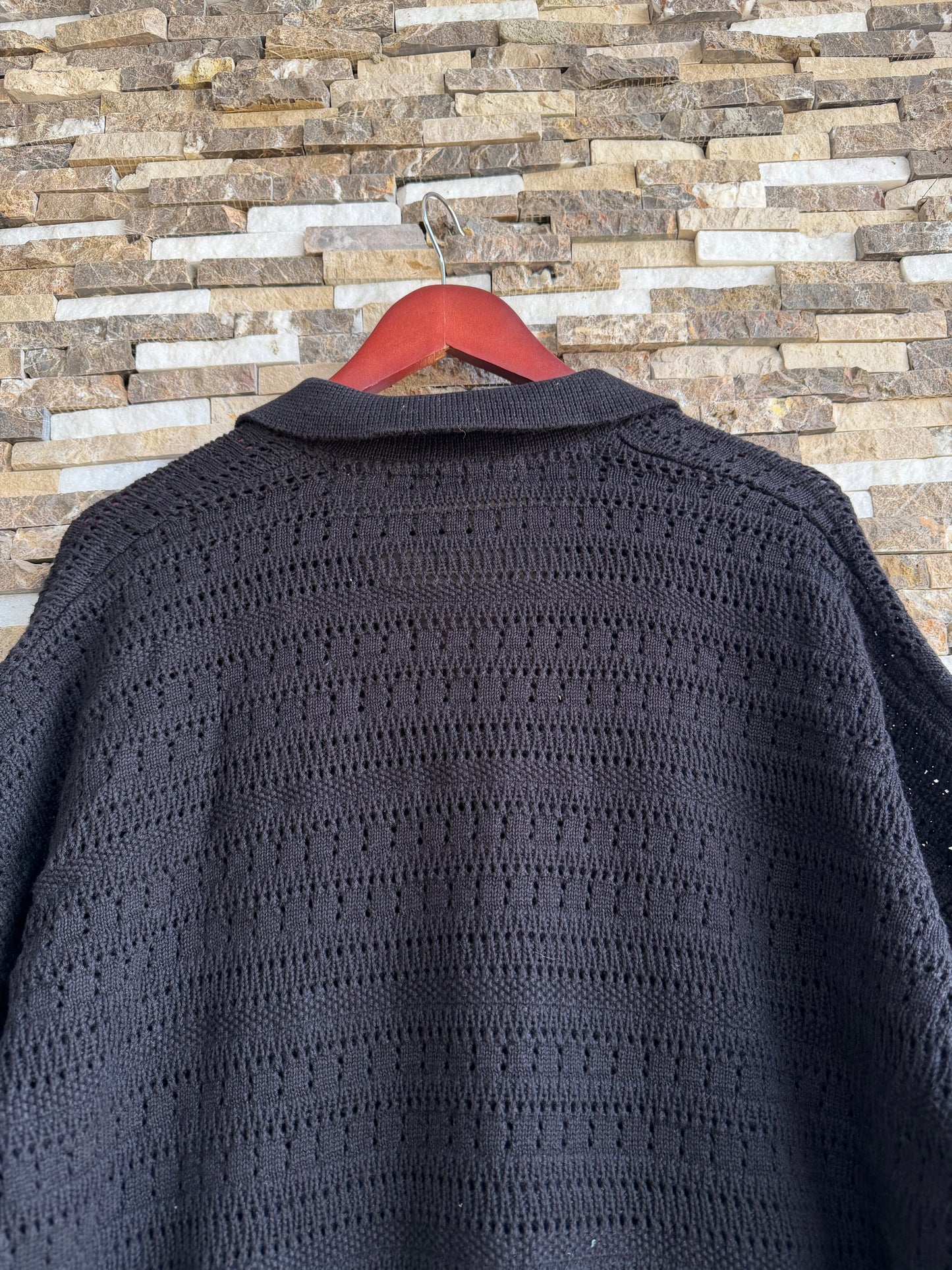 Mango Original Men RIBBED KNIT Polo-SHIRT Oversized