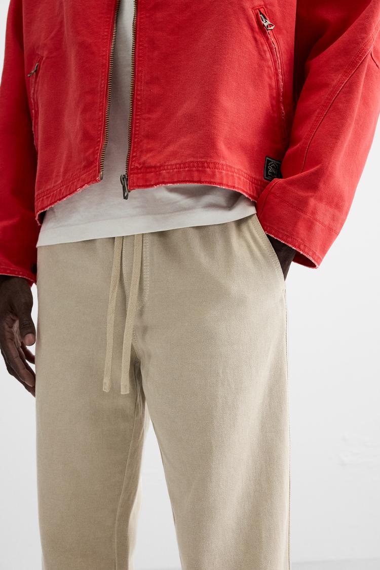 ZARA ORIGINAL MEN DNWR PANTS in Beige