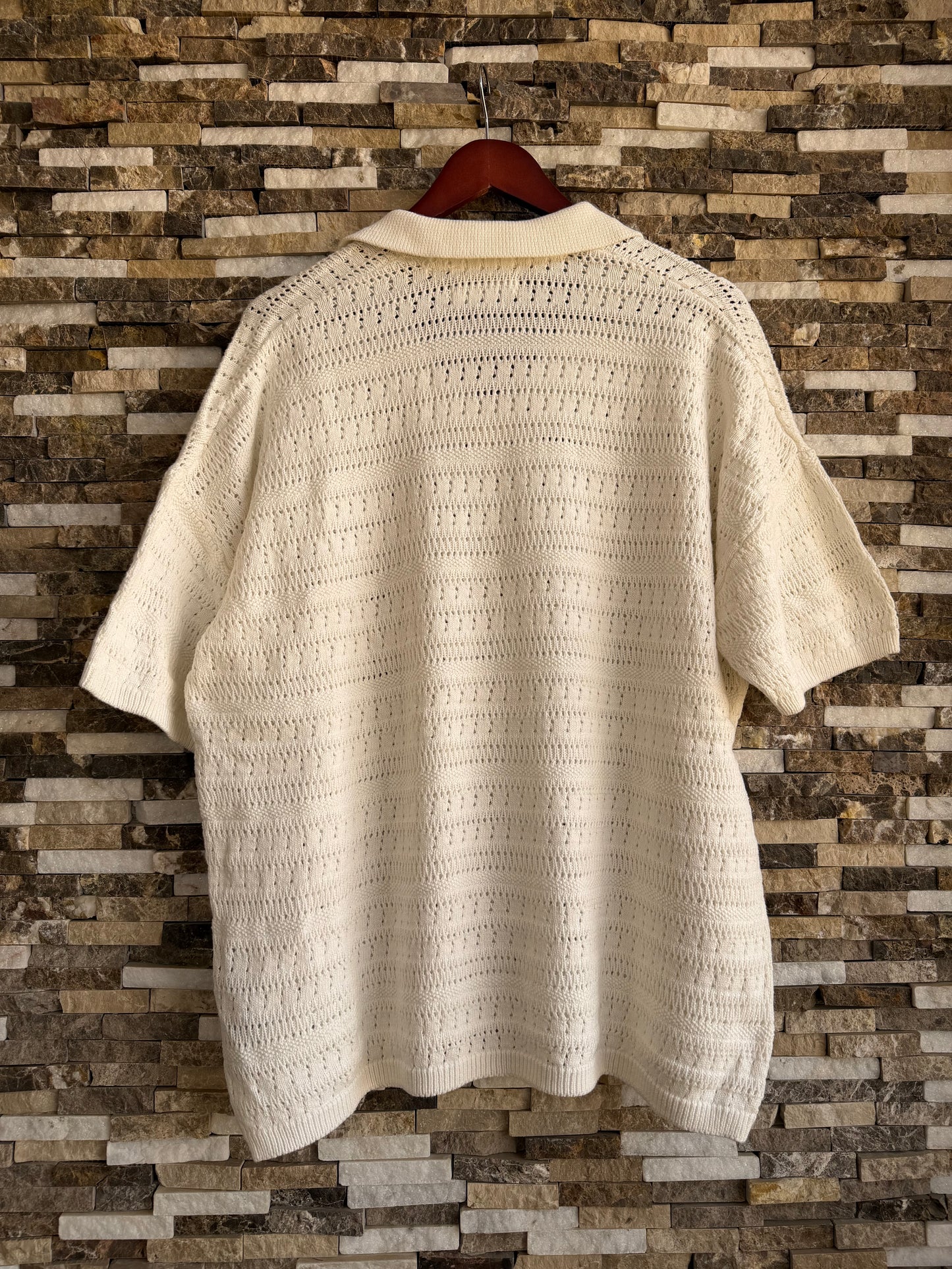 Mango Original Men RIBBED KNIT Polo-SHIRT Oversized