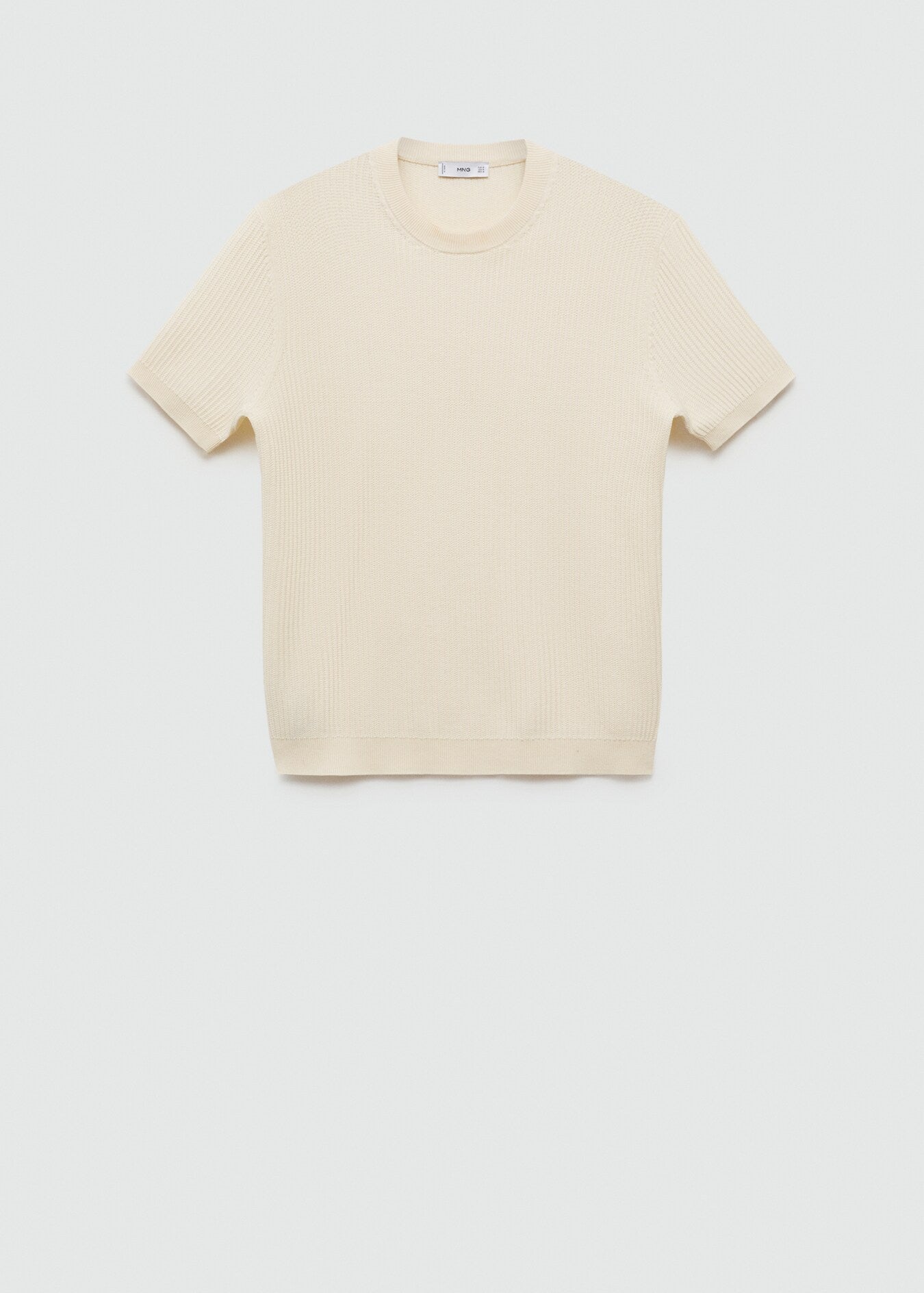 Mango Original Men RIBBED KNIT T-SHIRT 77060584