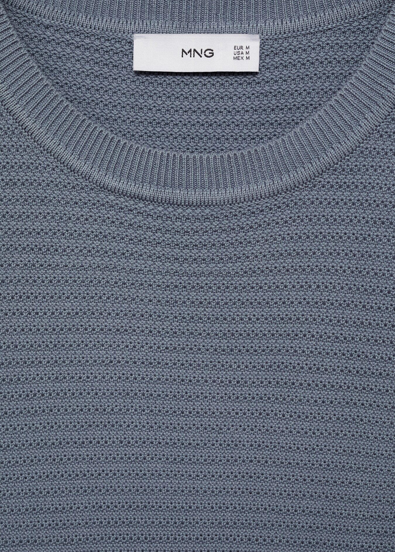 Mango Original Men RIBBED KNIT T-SHIRT 77032538
