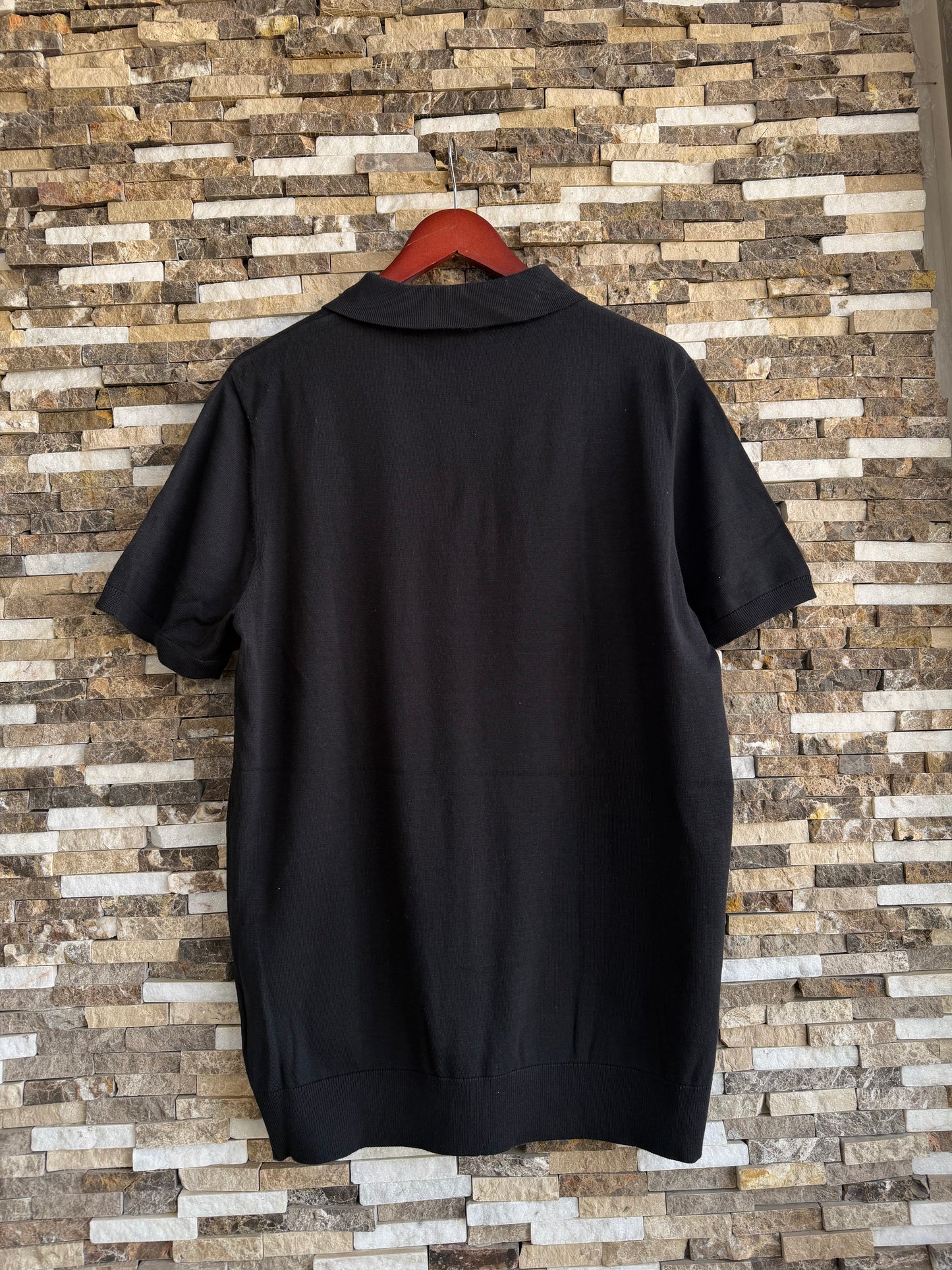 Mango Original Men RIBBED KNIT Polo-SHIRT Oversized