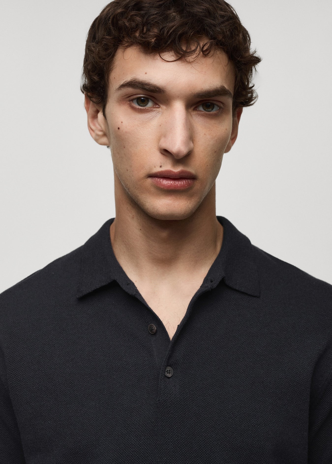 Mango Original Men RIBBED KNIT Polo-SHIRT 67075981