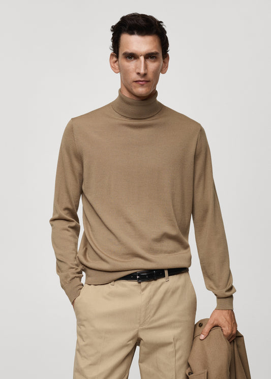 Mango Original Men TURTLENECK - Camel