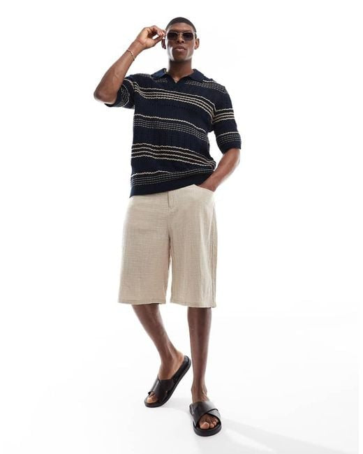 Mango Original Men RIBBED KNIT Polo-SHIRT