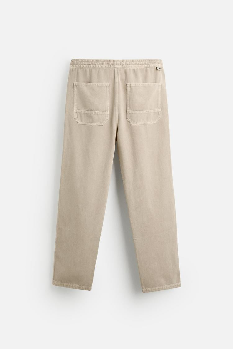 ZARA ORIGINAL MEN DNWR PANTS in Beige