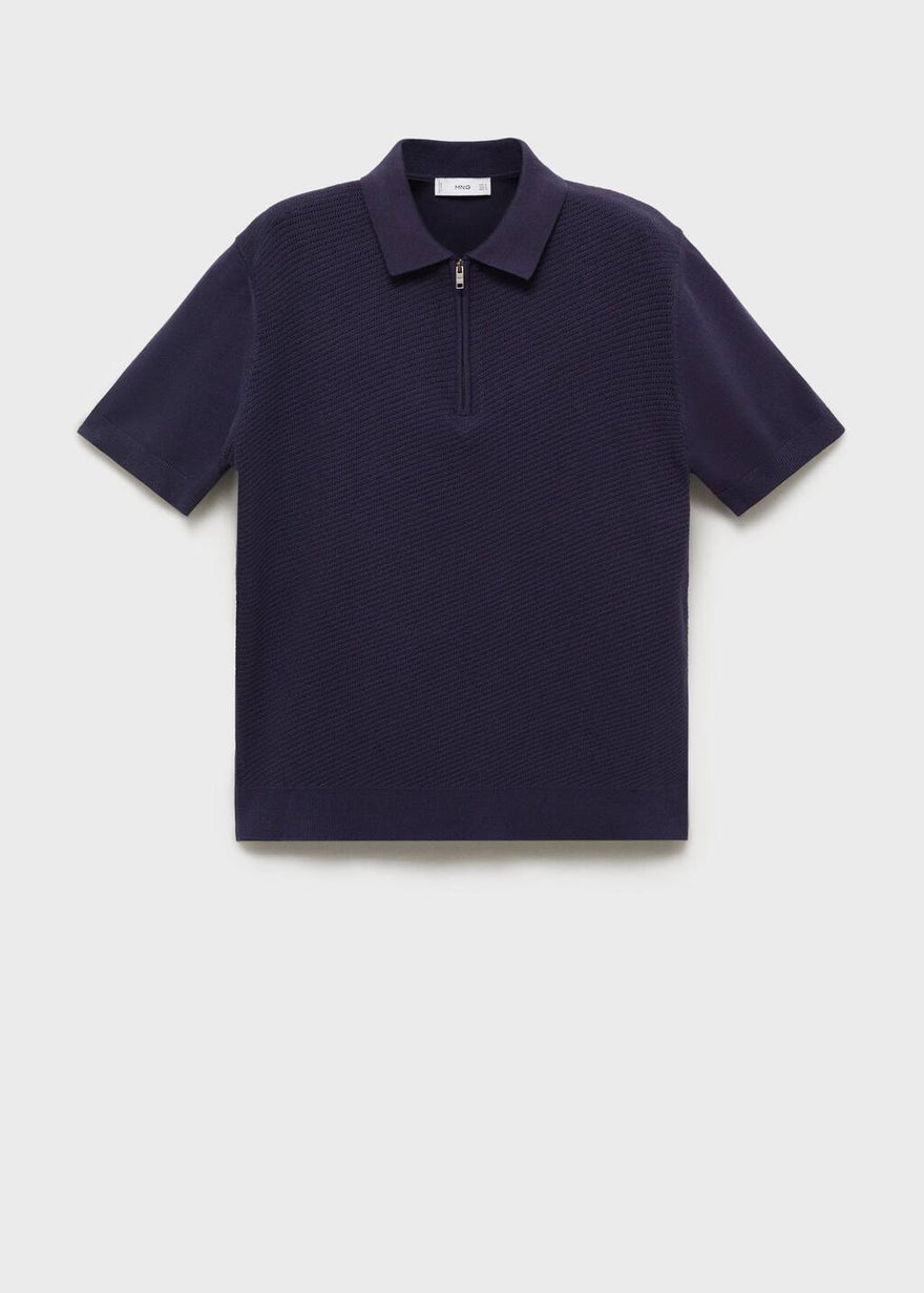 Mango Original Men RIBBED KNIT Polo-SHIRT 87037899