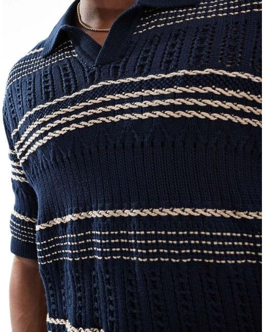 Mango Original Men RIBBED KNIT Polo-SHIRT