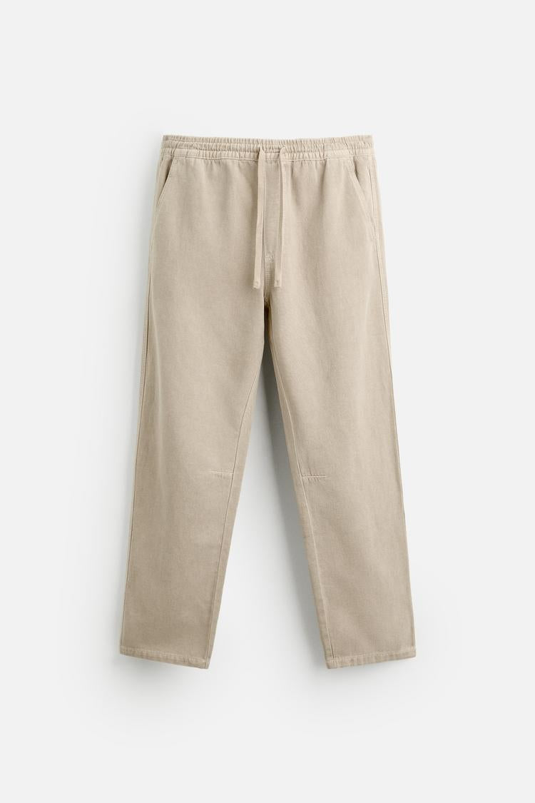 ZARA ORIGINAL MEN DNWR PANTS in Beige