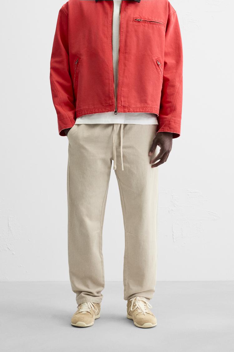 ZARA ORIGINAL MEN DNWR PANTS in Beige