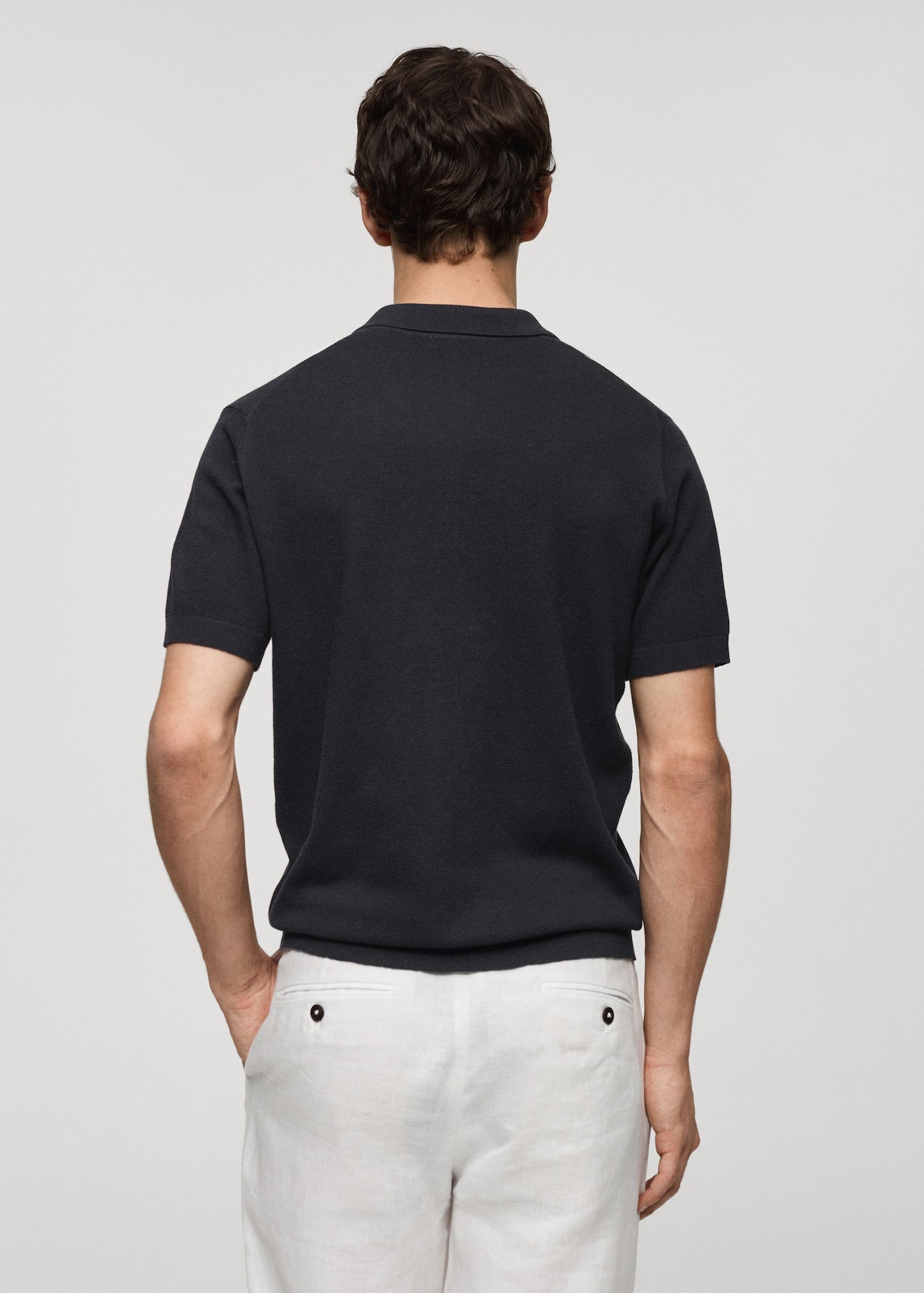 Mango Original Men RIBBED KNIT Polo-SHIRT 67075981