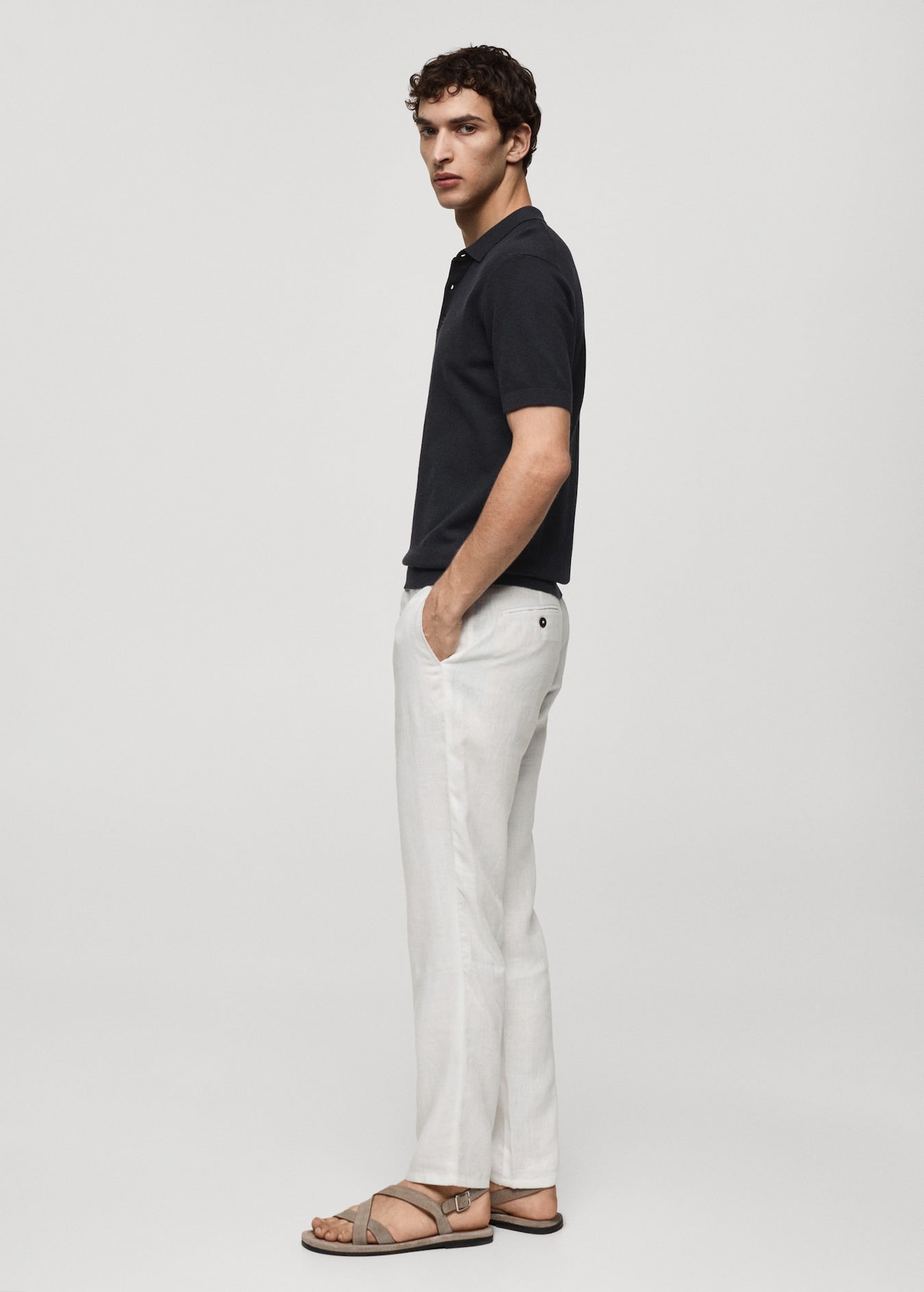 Mango Original Men RIBBED KNIT Polo-SHIRT 67075981