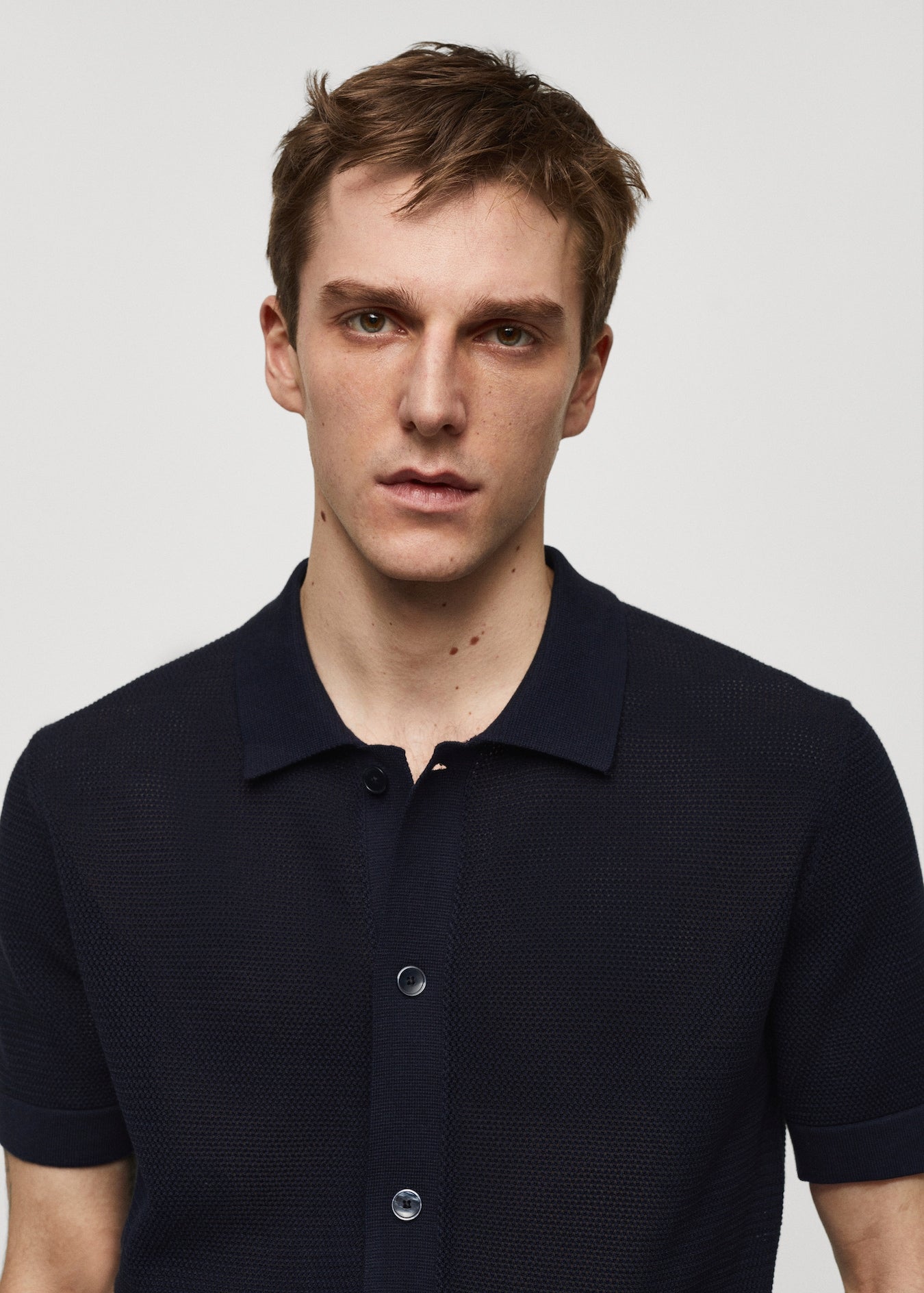 Mango Original Men RIBBED KNIT Polo-SHIRT 67099220