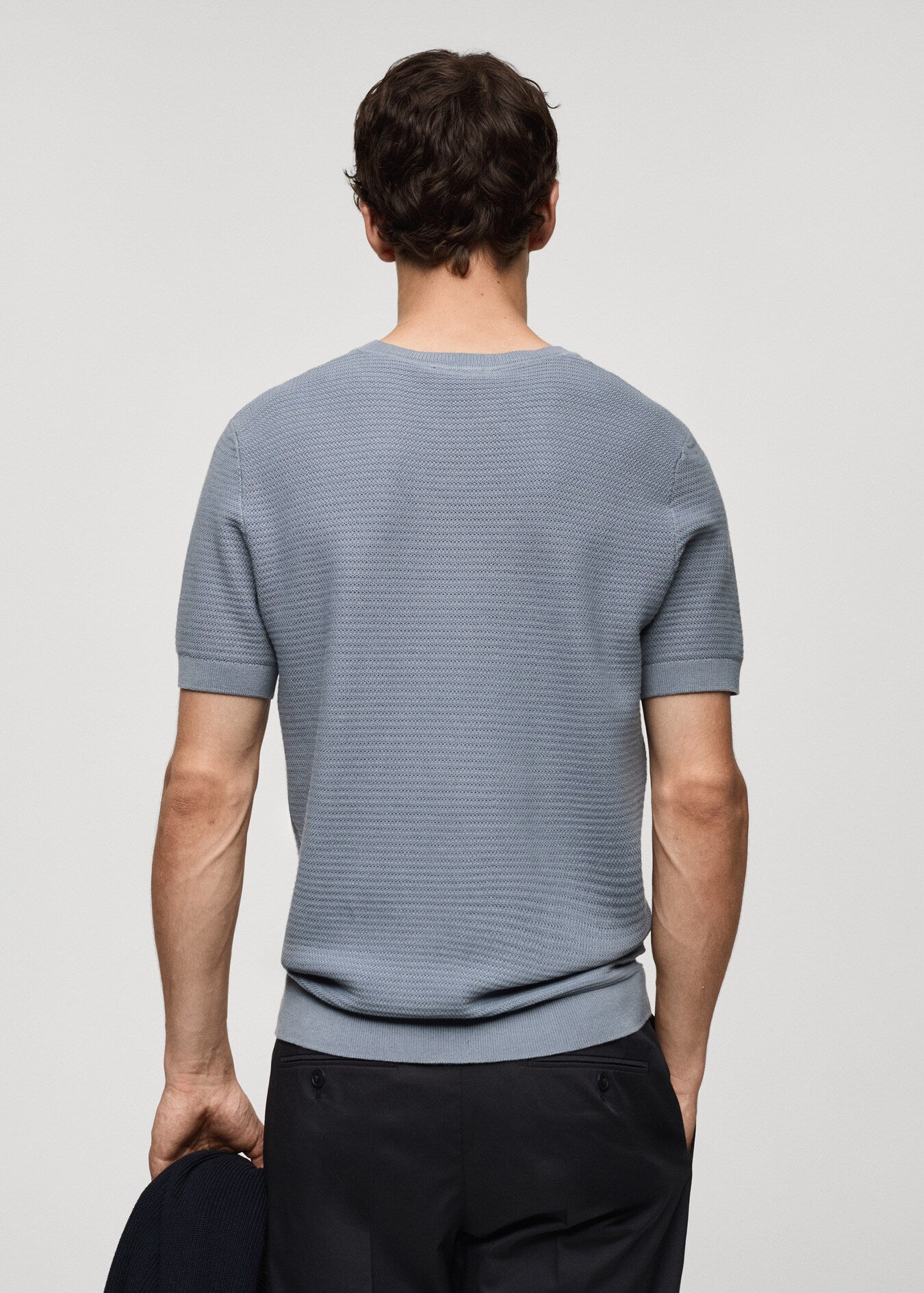 Mango Original Men RIBBED KNIT T-SHIRT 77032538
