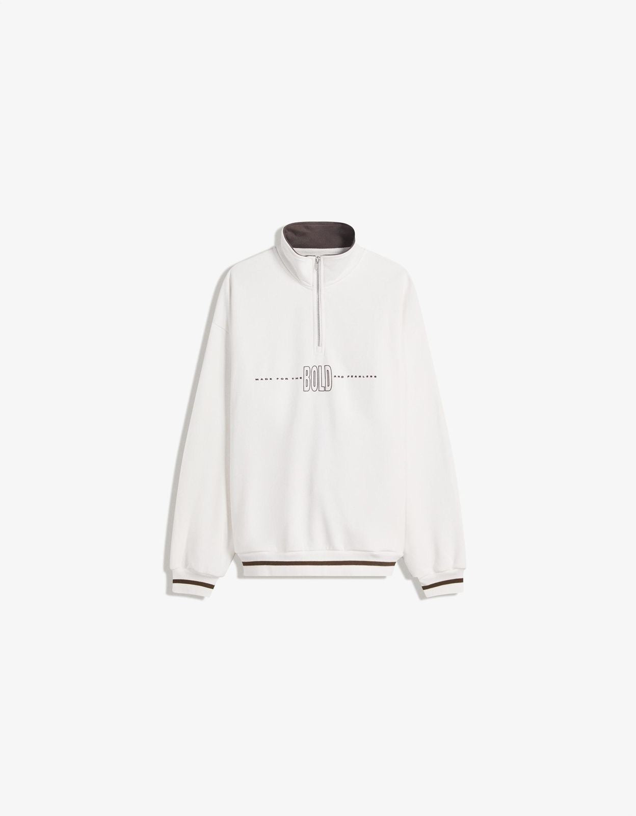 Bershka Original Men Quarter-Zipper