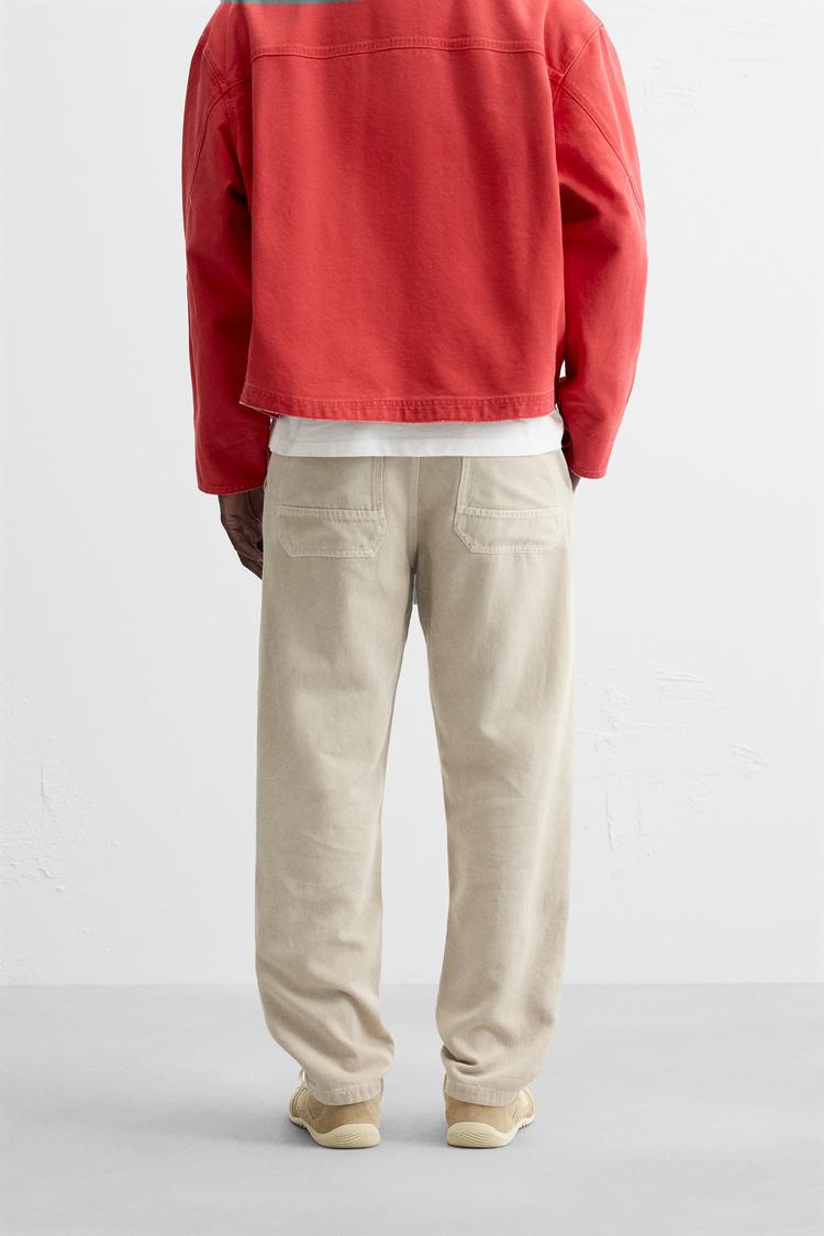 ZARA ORIGINAL MEN DNWR PANTS in Beige