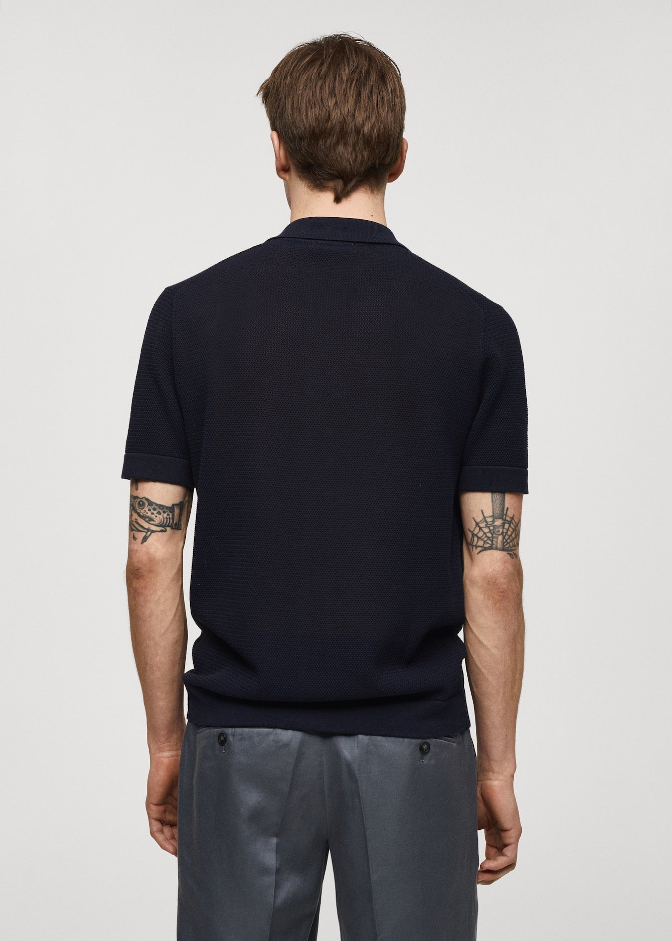 Mango Original Men RIBBED KNIT Polo-SHIRT 67099220