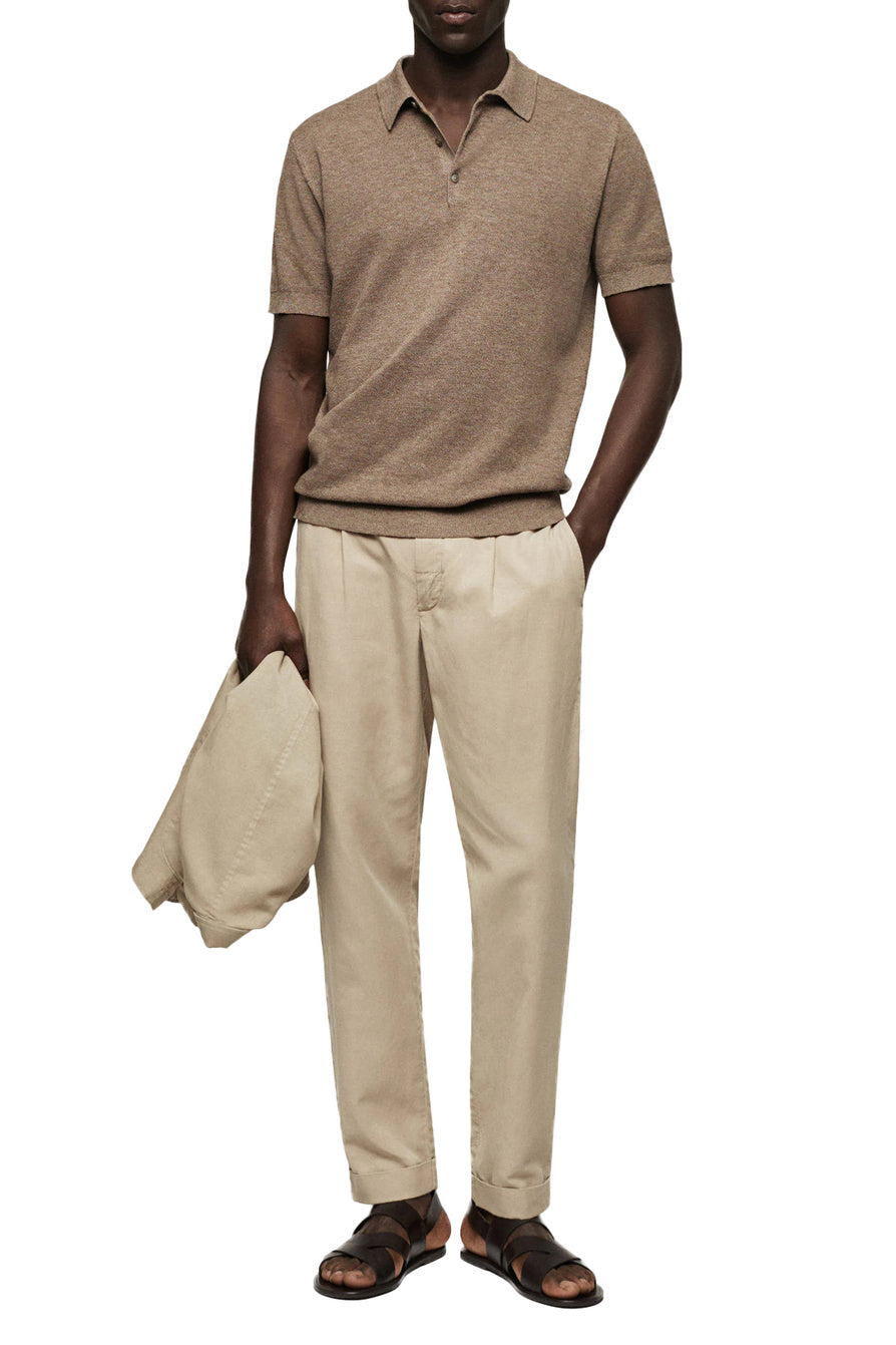 Mango Original Men RIBBED KNIT Polo-SHIRT 47085906