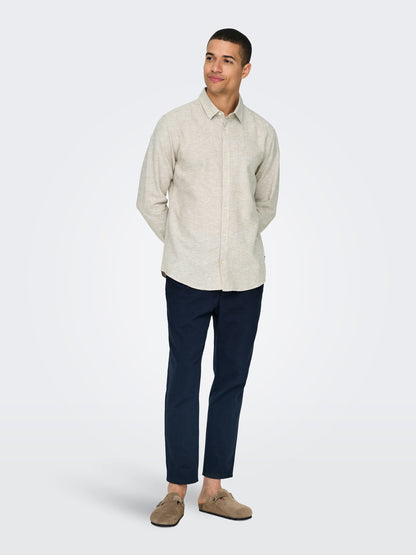 ONLY & SONS Original Men linen mix long sleeve shirt