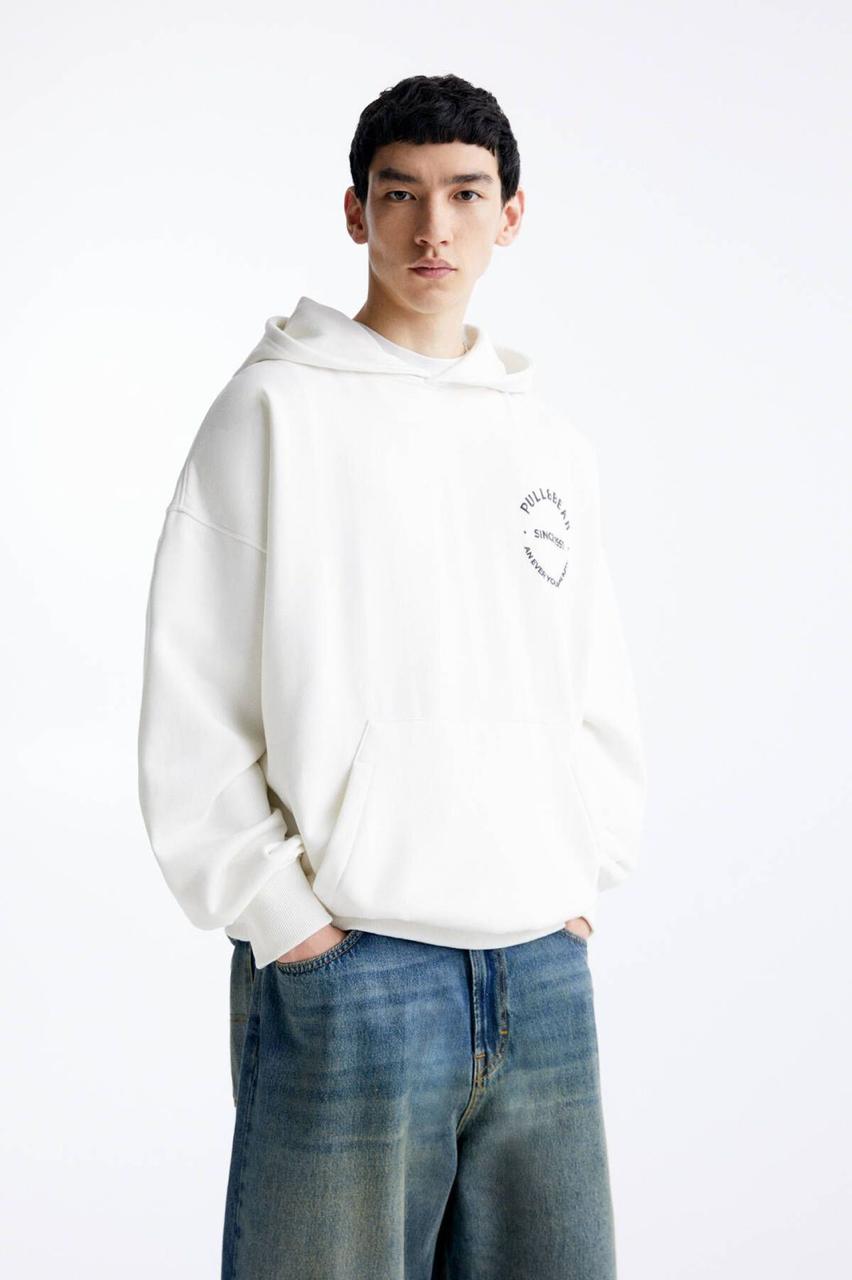 PULL&BEAR Stwd Original Men Hoodie تلبيسة أوسع مقاس oversized