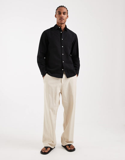 ONLY & SONS Original Men linen mix long sleeve shirt
