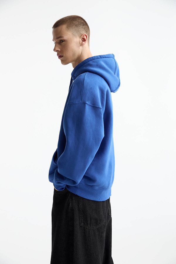 Pull&Bear Original Men Simple oversized Hoodie in Blue