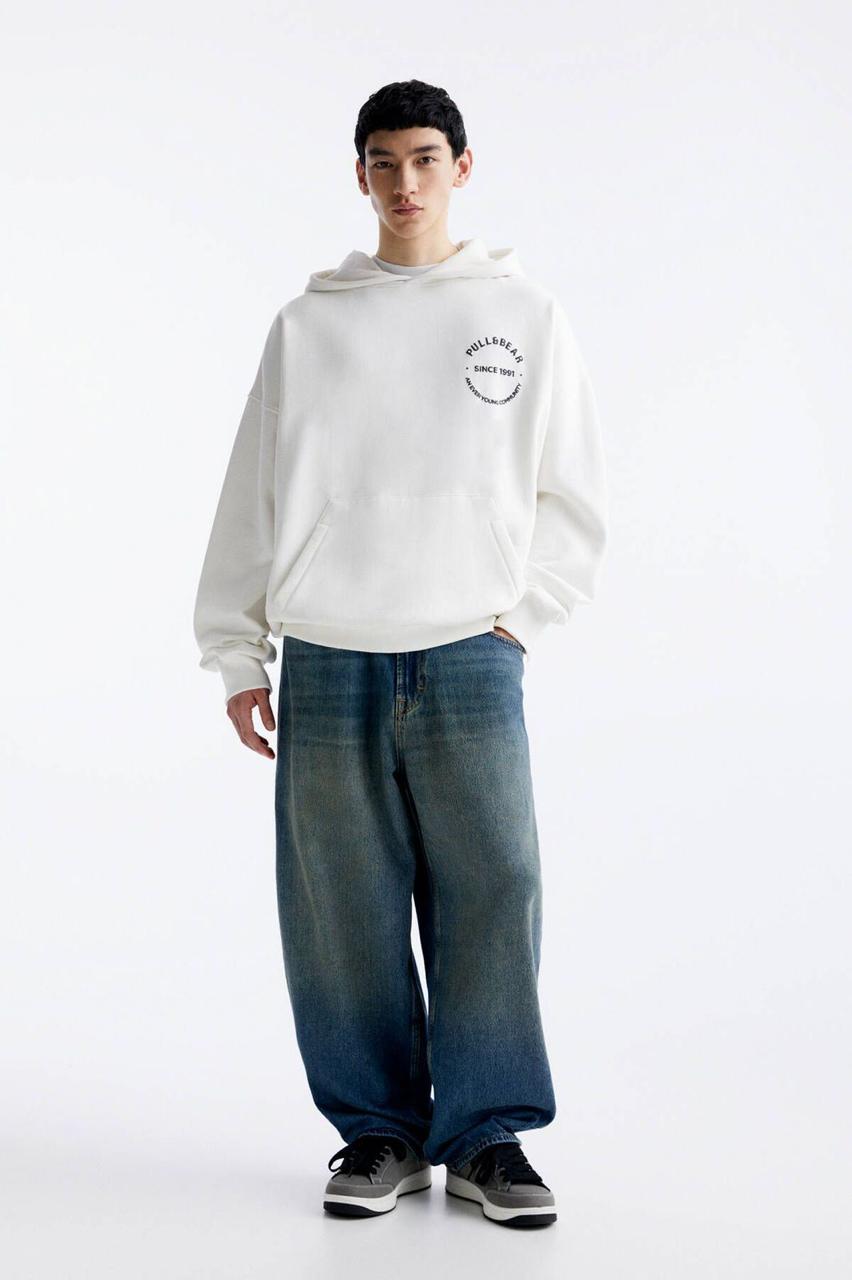 PULL&BEAR Stwd Original Men Hoodie تلبيسة أوسع مقاس oversized