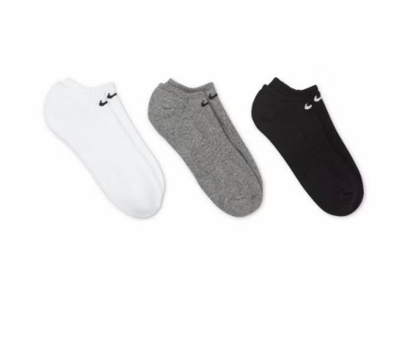 Unisex Nike Original Everyday Cushioned No-Show Socks 3-Pair