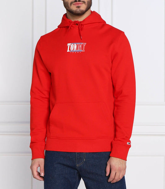 Tommy Hilfiger Original Men Hoodie - Badge Logo - Red