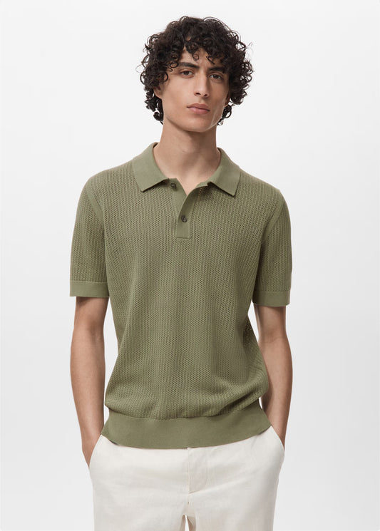 Mango Original Men RIBBED KNIT Polo-SHIRT 17031244