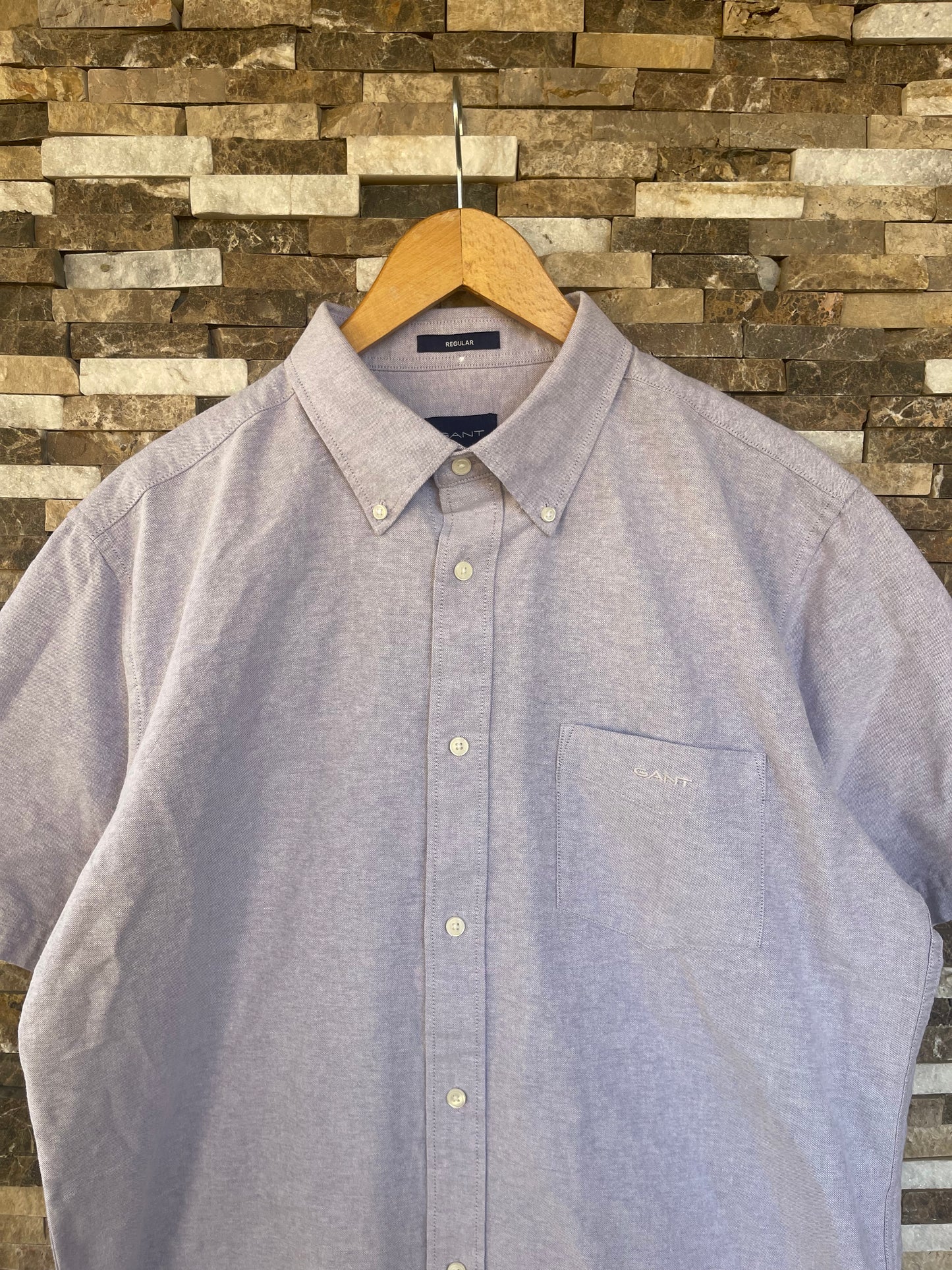 GANT ORIGINAL MEN SHORT SLEEVE SHIRT تلبيسة واسع مقاس