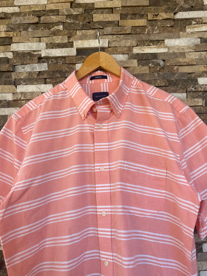 GANT ORIGINAL MEN SHORT SLEEVE SHIRT تلبيسة واسع مقاس