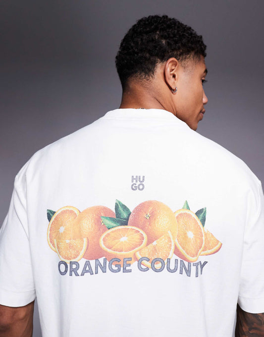 Hugo Boss Original 💯 Men In White oversized Boxy Fit تلبيس اكبر مقاسين ⚠️