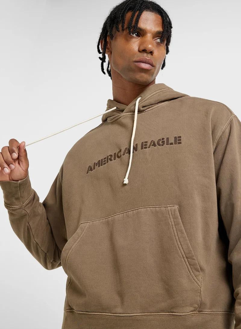 American Eagle Original Men Logo Print Hoodie