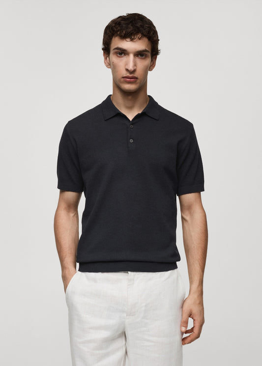 Mango Original Men RIBBED KNIT Polo-SHIRT 67075981