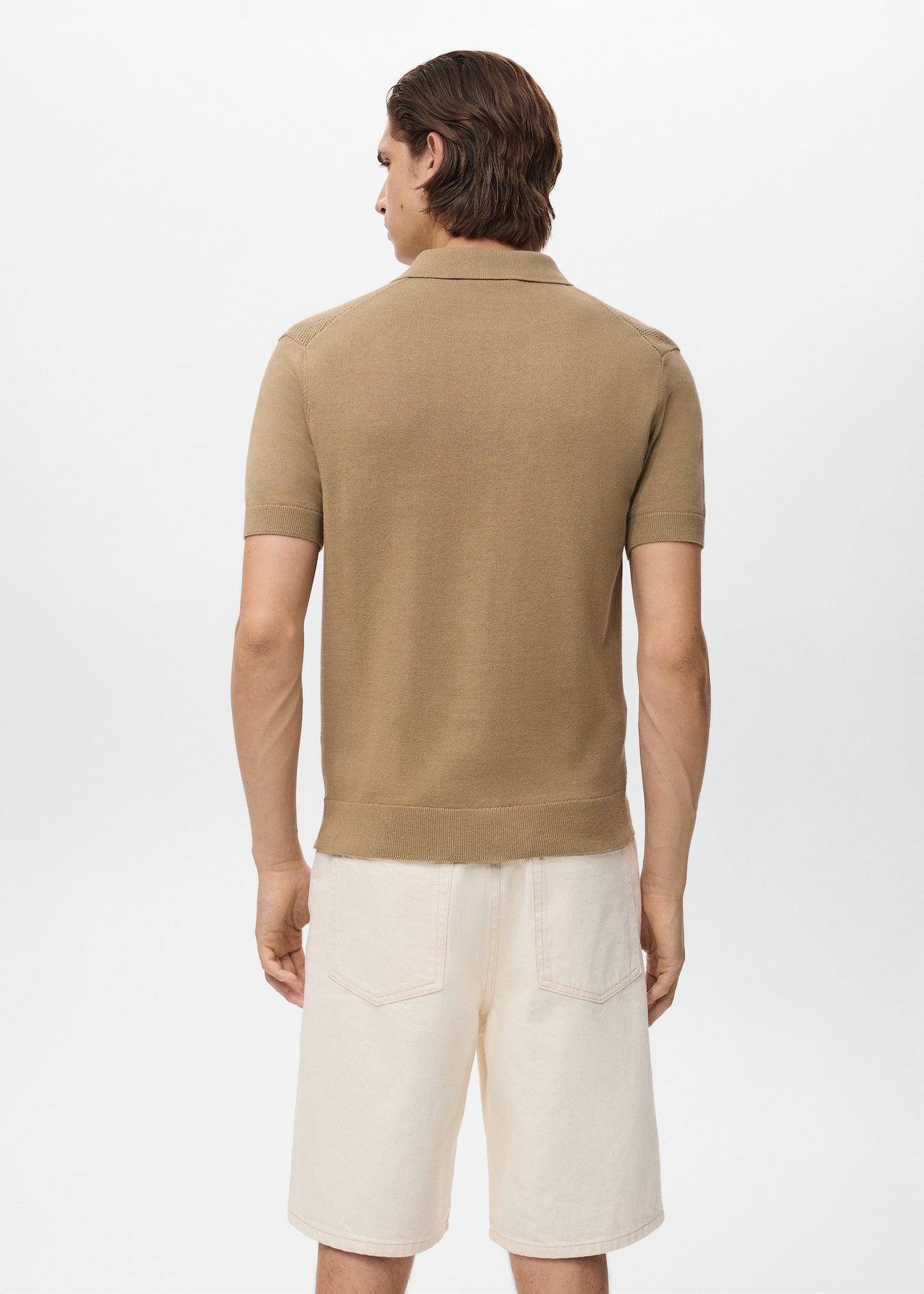 Mango Original Men RIBBED KNIT Polo-SHIRT 87037899