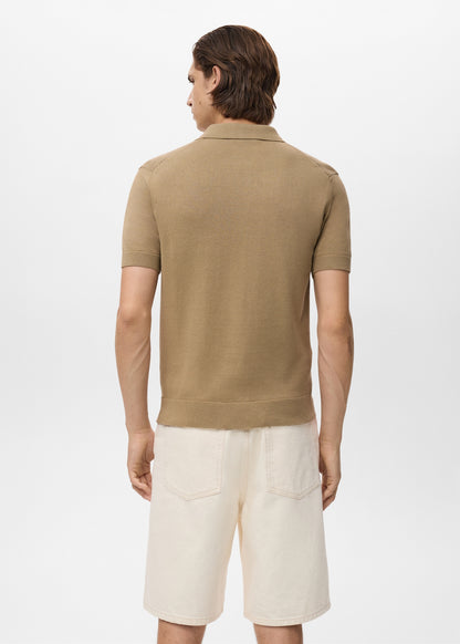 Mango Original Men RIBBED KNIT Polo-SHIRT 87037899
