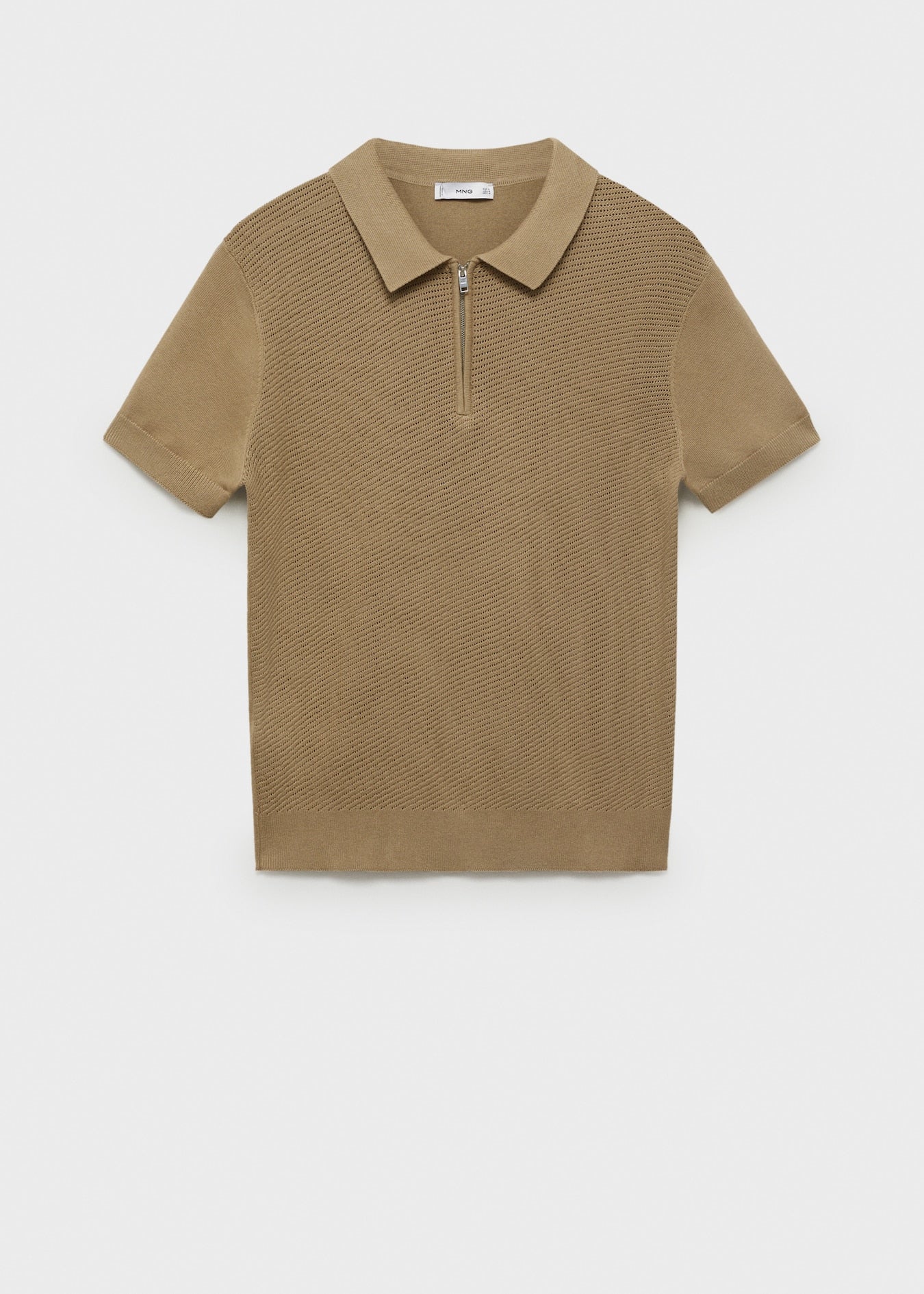 Mango Original Men RIBBED KNIT Polo-SHIRT 87037899