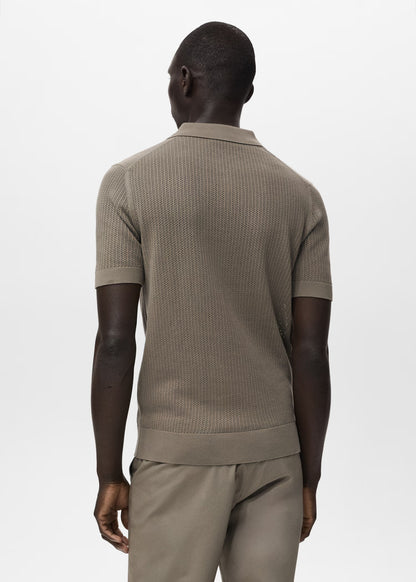 Mango Original Men RIBBED KNIT Polo-SHIRT 17031244