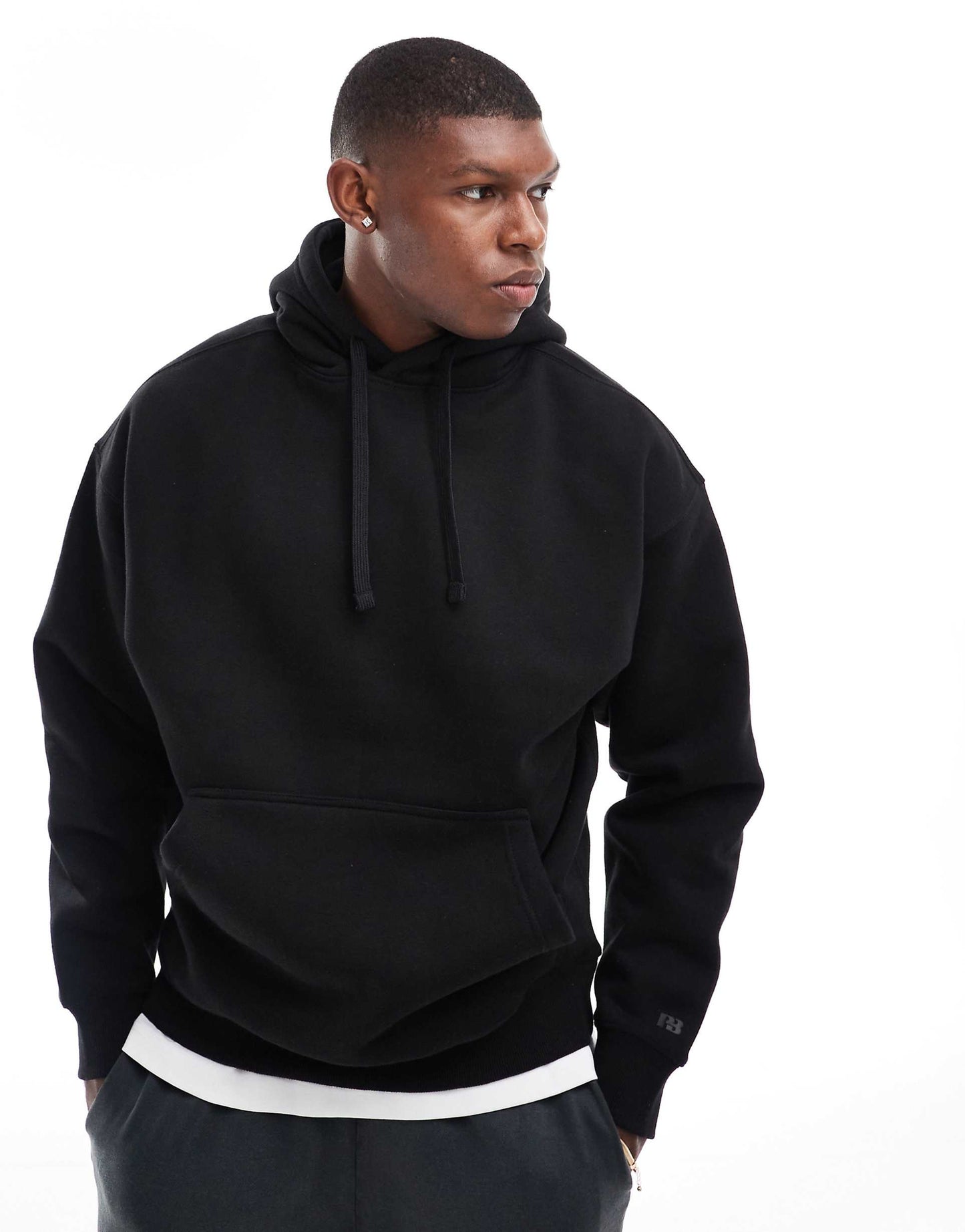 Pull&Bear Original Men Simple oversized Hoodie in Black