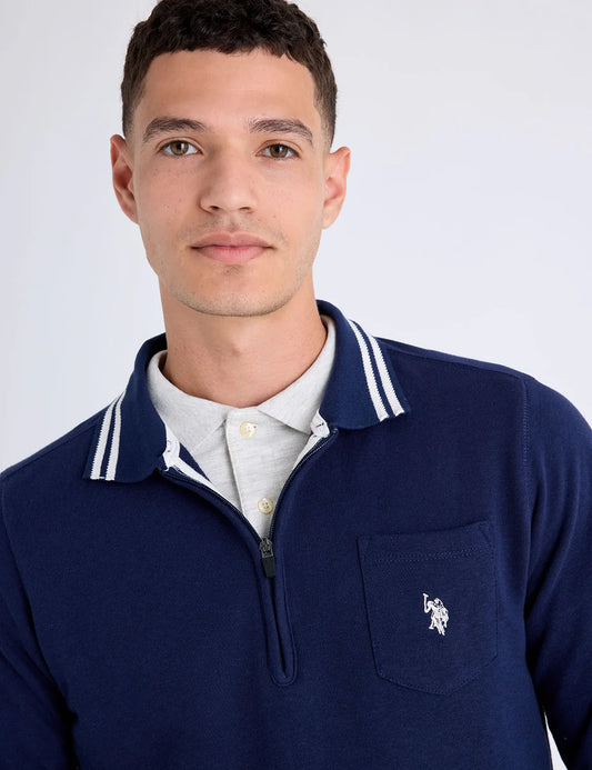 Us polo Assn Original Men quarter zipper