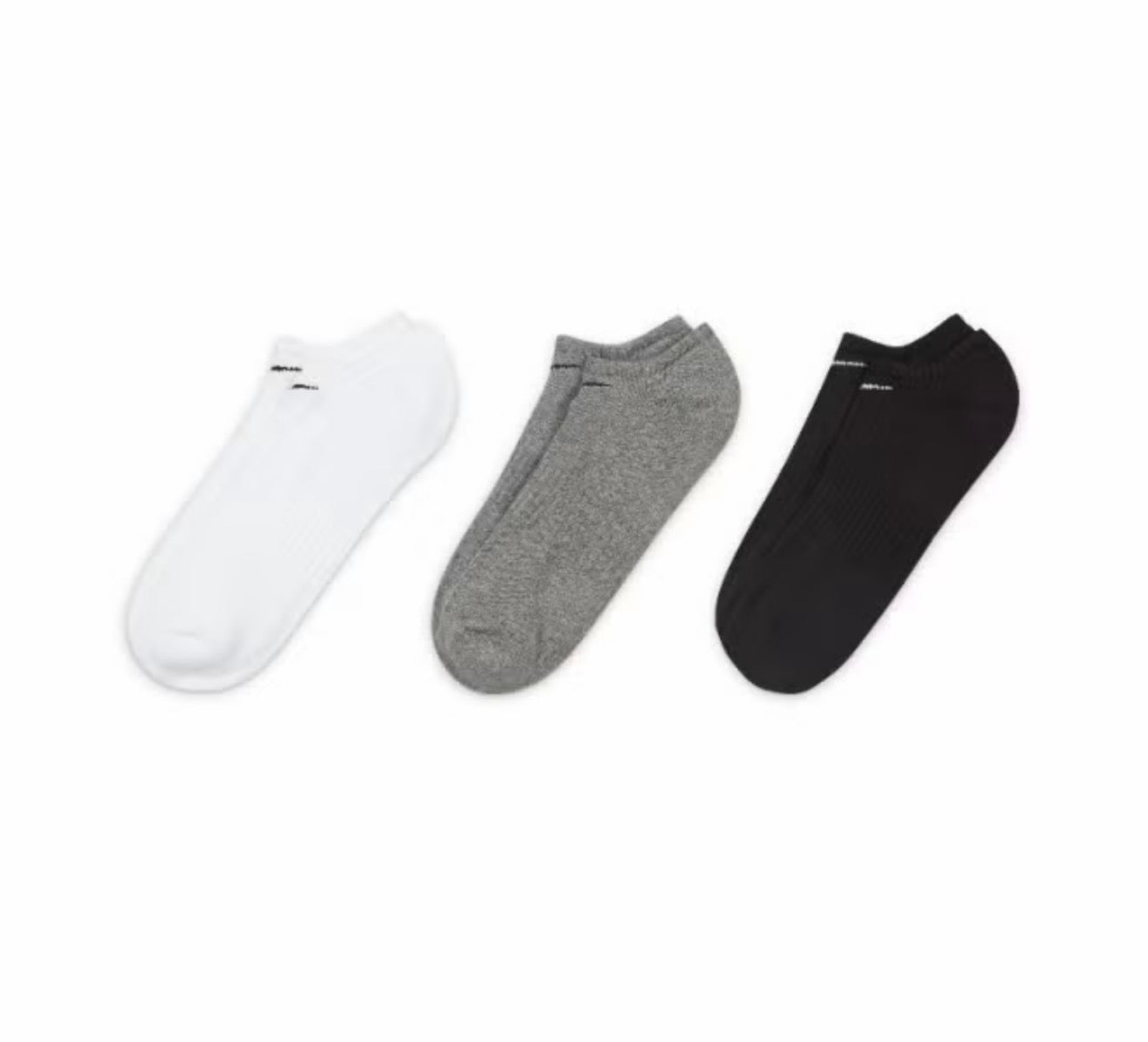 Unisex Nike Original Everyday Cushioned No-Show Socks 3-Pair
