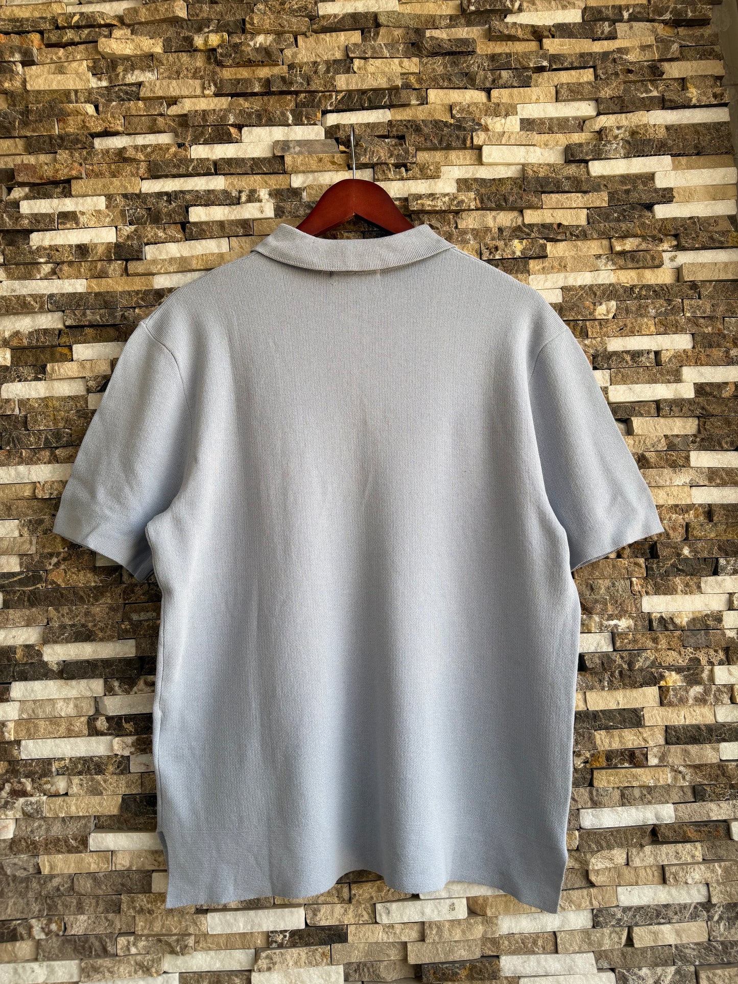 Mango Original Men RIBBED KNIT Polo-SHIRT