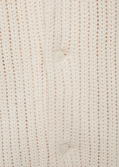 Mango Original Men RIBBED KNIT Polo-SHIRT REGULAR OPENWORK COTTON SHIRT تلبيسة واسع