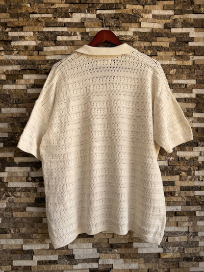 Mango Original Men RIBBED KNIT Polo-SHIRT Oversized