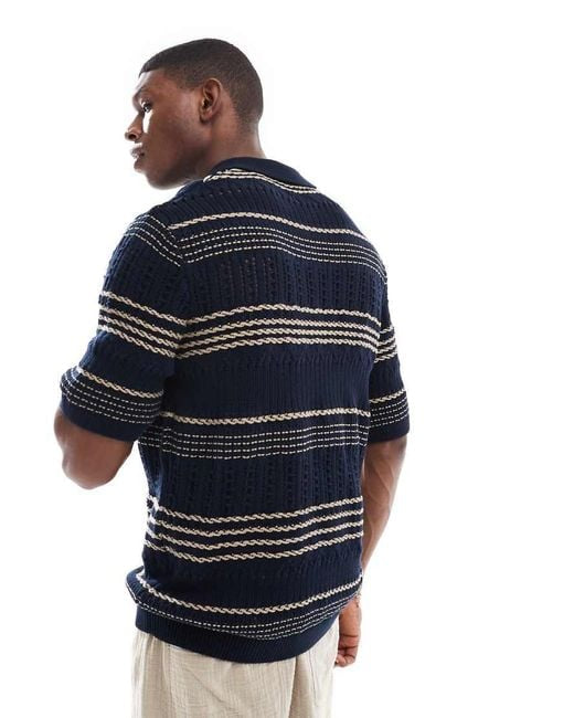 Mango Original Men RIBBED KNIT Polo-SHIRT