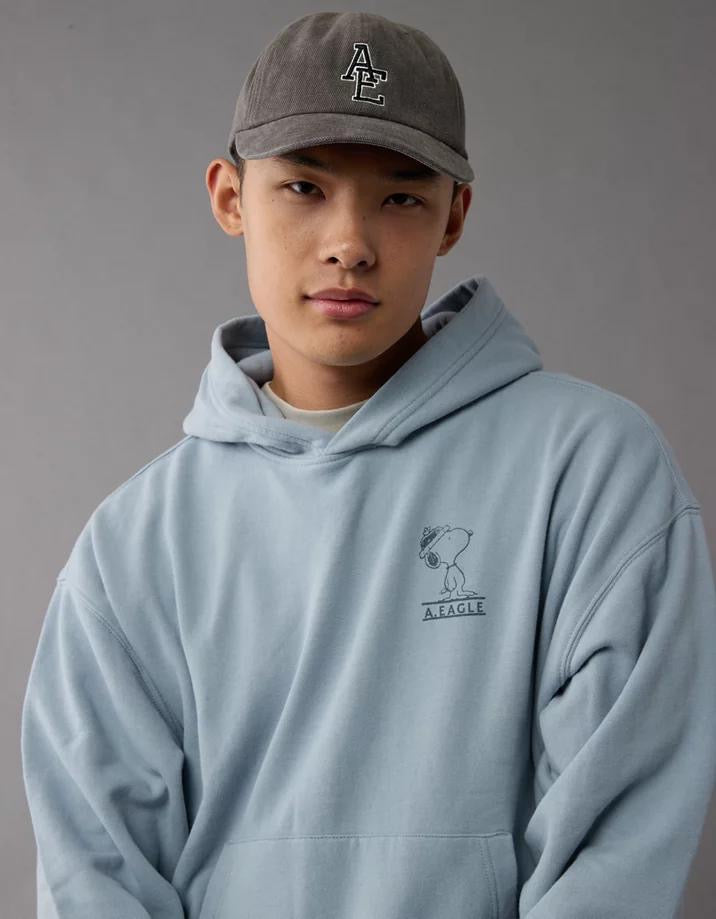American Eagle Original Men Snoopy Back Graphic Hoodie