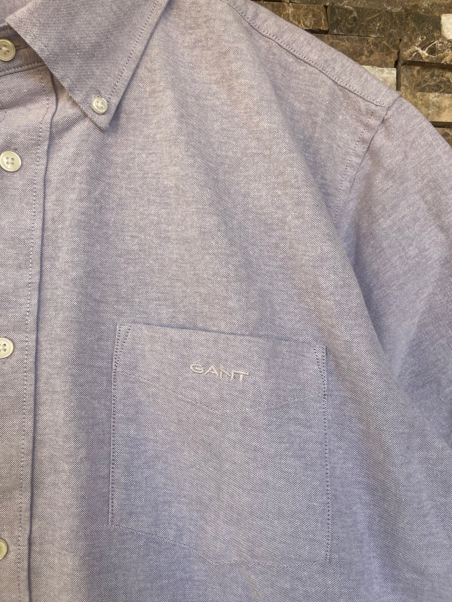 GANT ORIGINAL MEN SHORT SLEEVE SHIRT تلبيسة واسع مقاس