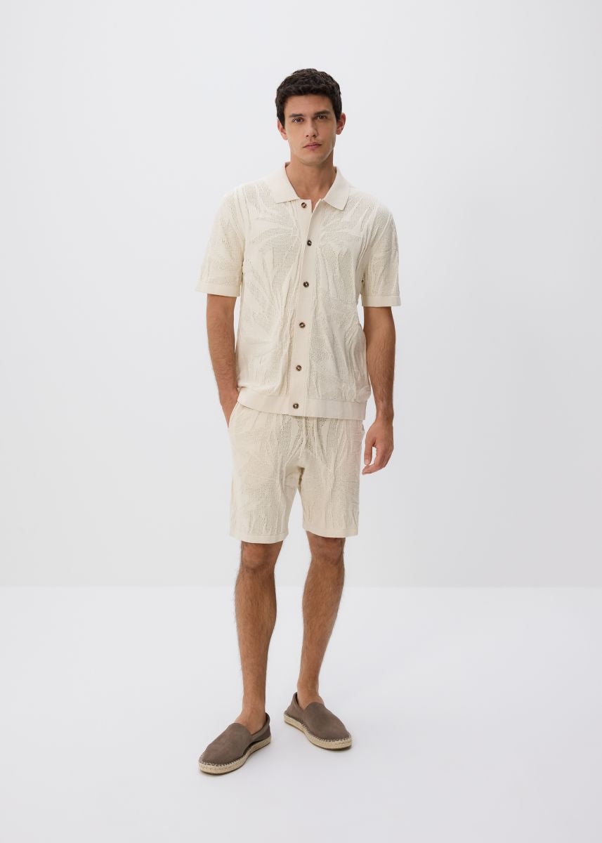 Mango Original Men RIBBED KNIT Polo-SHIRT